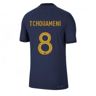 Frankrike Aurelien Tchouameni #8 Hemmatröja VM 2022 Korta ärmar
